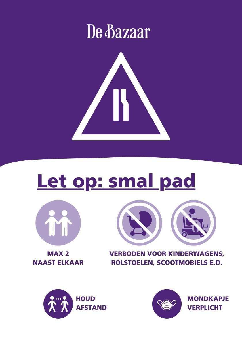 A0 smal pad aankondiging