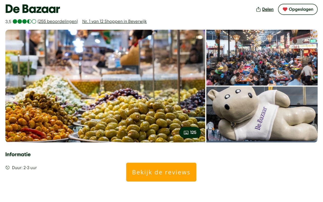 Tripadvisor reviews per 4 augustus 2025: 3,5 van 5 door 255 beoordelingen.